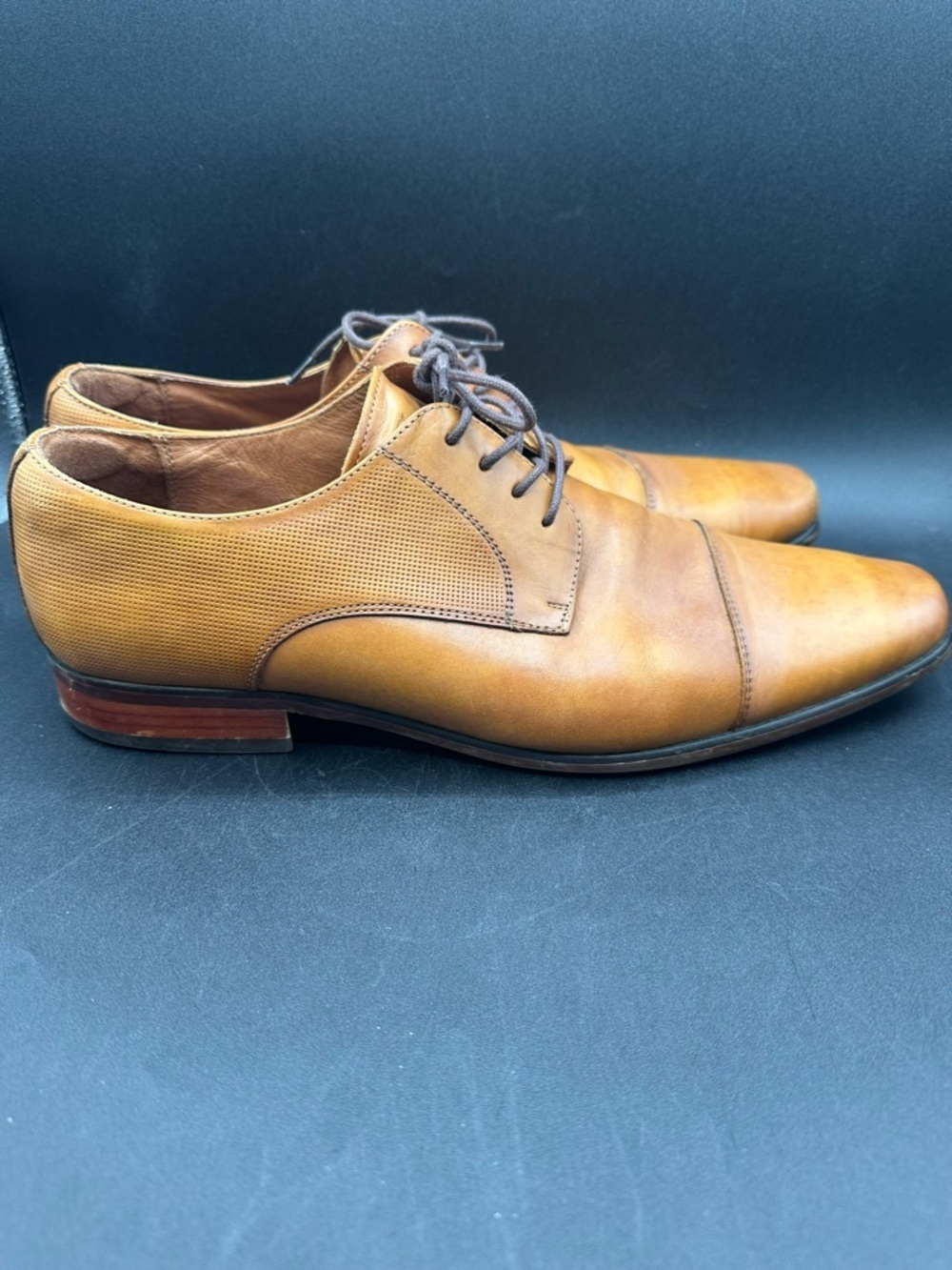 Florsheim POSTINO Cap Toe Oxford Dress Shoe 11D Cognac